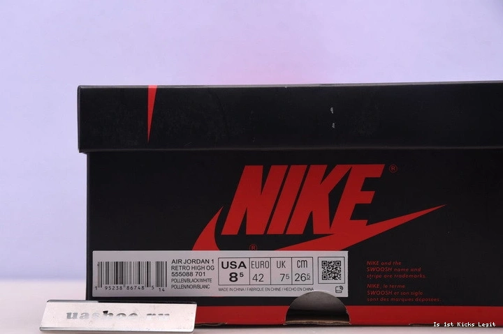 Retro OG High Jordan Black 1 Air 555088-701 Pollen 0103